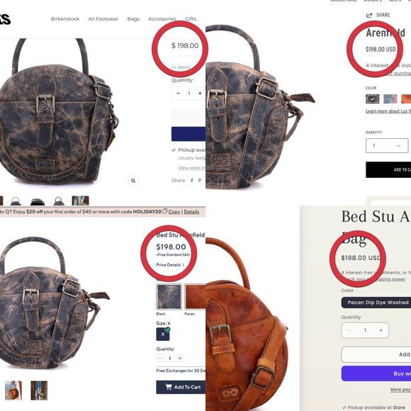 BED STU Arenfeld Distressed Shoulder Bag - Picture 3 of 15